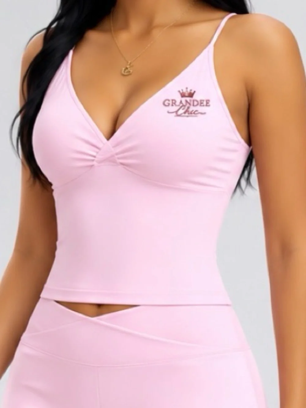 Pink Wide-Leg set “2 pieces “